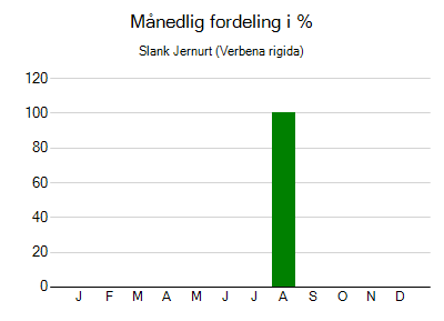 Slank Jernurt - månedlig fordeling