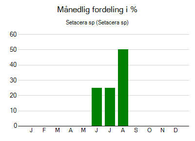 Setacera sp - månedlig fordeling