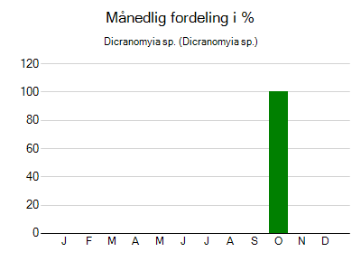 Dicranomyia sp. - månedlig fordeling