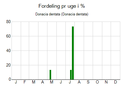 Donacia dentata - ugentlig fordeling