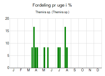 Themira sp. - ugentlig fordeling