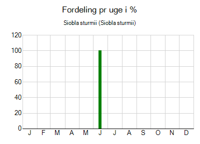 Siobla sturmii - ugentlig fordeling