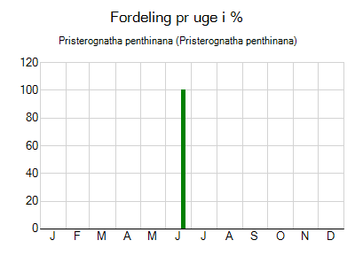 Pristerognatha penthinana - ugentlig fordeling