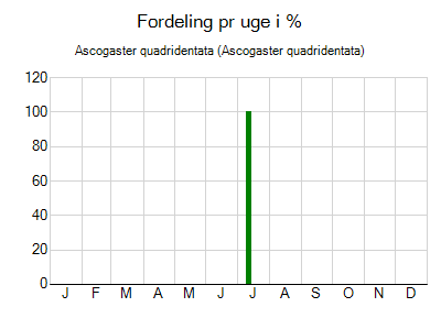 Ascogaster quadridentata - ugentlig fordeling