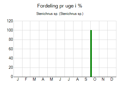 Stenichnus sp. - ugentlig fordeling