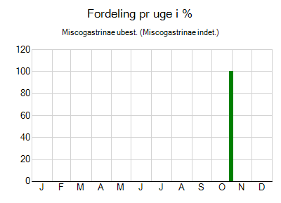 Miscogastrinae ubest. - ugentlig fordeling