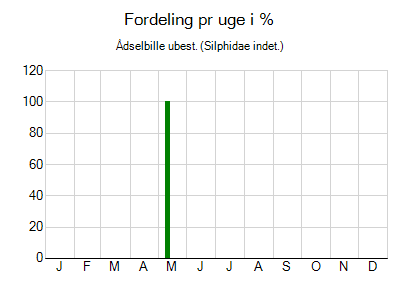 Ådselbille ubest. - ugentlig fordeling