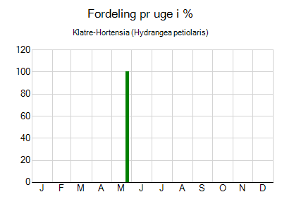 Klatre-Hortensia - ugentlig fordeling