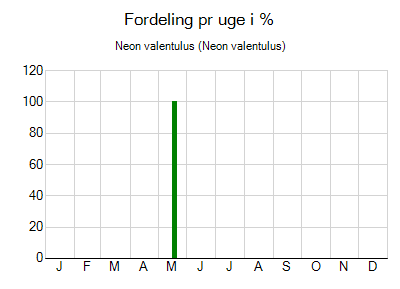 Neon valentulus - ugentlig fordeling