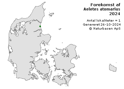 Aeletes atomarius - udbredelseskort