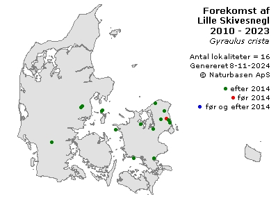 Lille Skivesnegl - udbredelseskort