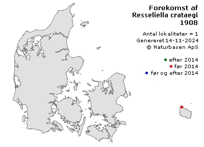 Resseliella crataegi - udbredelseskort