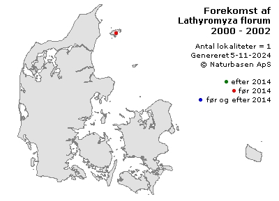 Lathyromyza florum - udbredelseskort