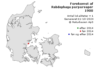 Rabdophaga purpureaperda - udbredelseskort