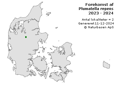 Plumatella repens - udbredelseskort