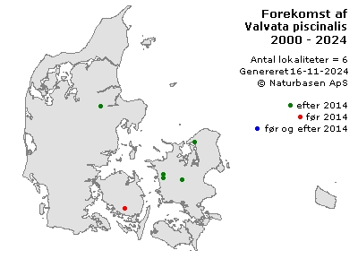 Valvata piscinalis - udbredelseskort