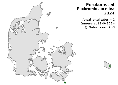 Euchromius ocellea - udbredelseskort