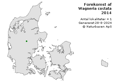 Wagneria costata - udbredelseskort