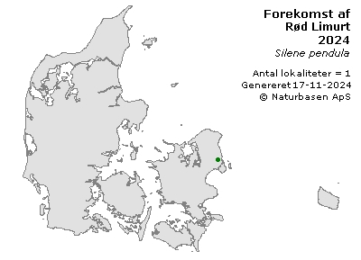 Rød Limurt - udbredelseskort