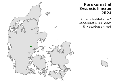 Syspasis lineator - udbredelseskort