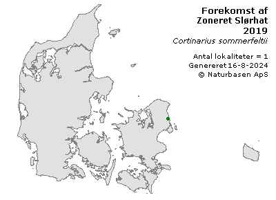 Zoneret Slørhat - udbredelseskort