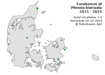 Phronia biarcuata - udbredelseskort