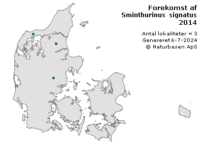 Sminthurinus signatus - udbredelseskort