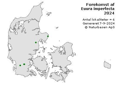 Euura imperfecta - udbredelseskort