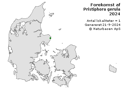 Pristiphora gerula - udbredelseskort