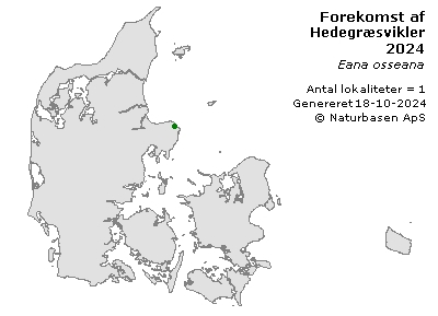 Hedegræsvikler - udbredelseskort