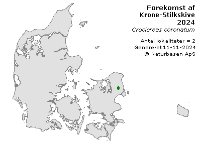 Krone-Stilkskive - udbredelseskort