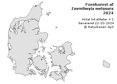 Zavrelimyia melanura - udbredelseskort