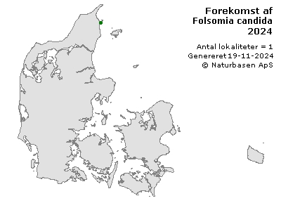 Folsomia candida - udbredelseskort