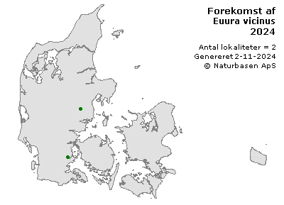 Euura vicinus - udbredelseskort