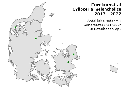 Cylloceria melancholica - udbredelseskort