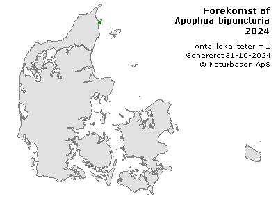 Apophua bipunctoria - udbredelseskort