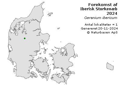 Iberisk Storkenæb - udbredelseskort