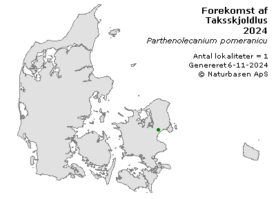 Taksskjoldlus - udbredelseskort