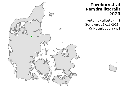 Parydra littoralis - udbredelseskort