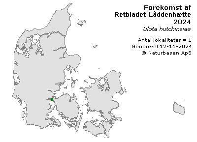 Retbladet Låddenhætte - udbredelseskort