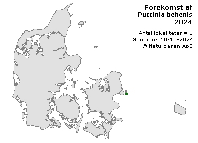 Puccinia behenis - udbredelseskort