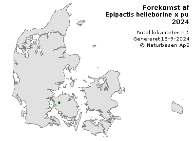 Epipactis helleborine x purpurata - udbredelseskort