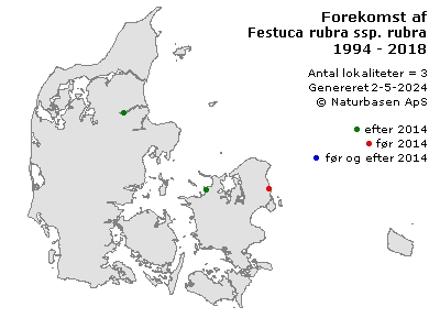 Festuca rubra ssp. rubra - udbredelseskort