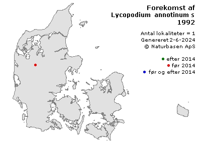 Lycopodium annotinum ssp. annotinum - udbredelseskort