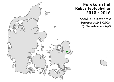 Rubus leptophyllus - udbredelseskort