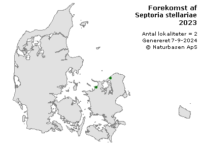 Septoria stellariae - udbredelseskort