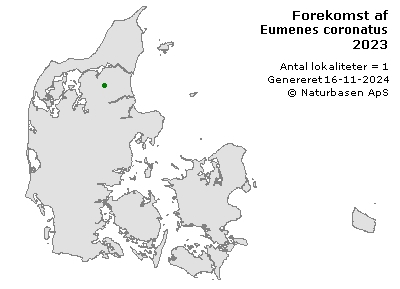 Eumenes coronatus - udbredelseskort