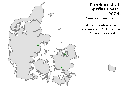 Spyflue ubest. - udbredelseskort