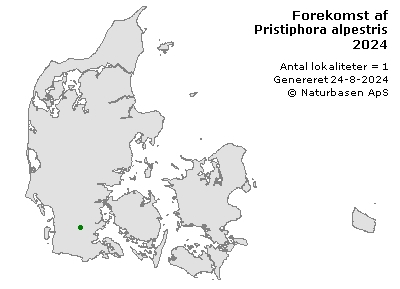 Pristiphora alpestris - udbredelseskort