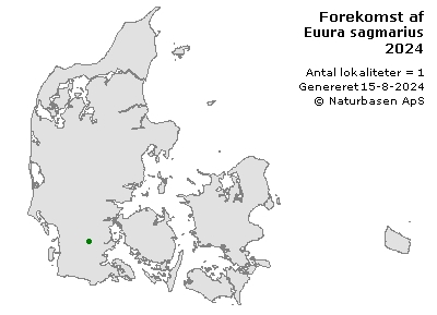 Euura sagmarius - udbredelseskort